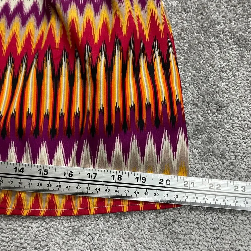 Love Reign Dress Womens XL Multicolor Midi Spaghetti Strap Boho Aztec Belted